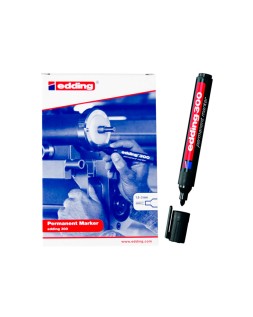 Rotulador edding marcador permanente 300 negro punta redonda 1,5-3 mm recargable
