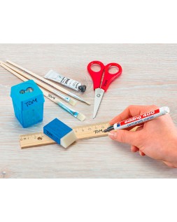 Rotulador edding marcador permanente 400 negro punta redonda 1 mm recargable