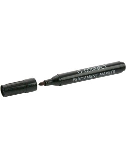 Rotulador q-connect marcador permanente negro punta redonda 3 mm