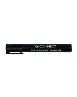 Rotulador q-connect marcador permanente negro punta redonda 3 mm