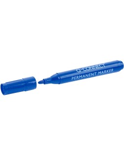 Rotulador q-connect marcador permanente azul punta redonda 3 mm