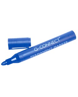Rotulador q-connect marcador permanente azul punta redonda 3 mm
