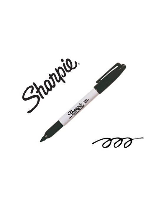 Rotulador sharpie permanente punta fina negro