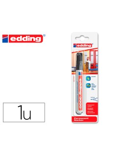 Rotulador edding marcador permanente 3000 negro n.1 punta redonda 1,5-3 mm blister de 1 unidad