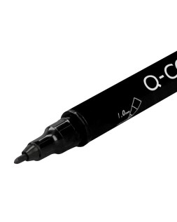 Rotulador q-connect marcador permanente doble punta color negro 4 mm y 1 mm
