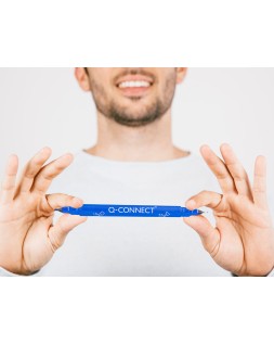 Rotulador q-connect marcador permanente doble punta color azul 0,4 mm y 1 mm