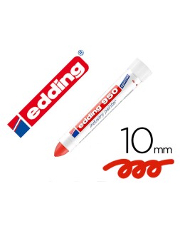 Marcador edding permanente 950 pasta opaca rojo punta redonda 10 mm para superficies oxidadas/rugosas