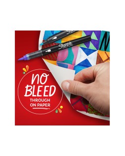 Rotulador sharpie acrylic punta redonda blister de 2 unidades blanco y negro
