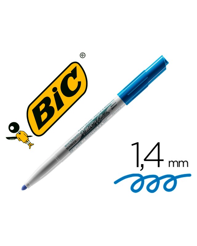 Rotulador bic velleda para pizarra azul punta redonda 1,4 mm