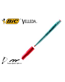 Rotulador bic velleda para pizarra rojo punta redonda 1,4 mm