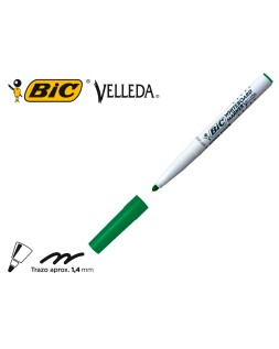 Rotulador bic velleda para pizarra verde punta redonda 1,4 mm