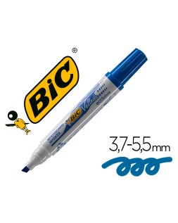 Rotulador bic velleda para pizarra azul punta biselada 5,9 mm