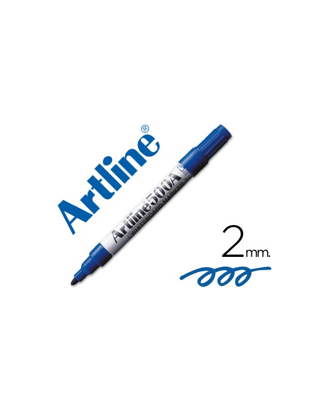 Rotulador artline pizarra ek-500 azul punta redonda 2 mm recargable