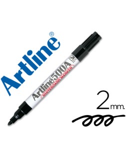 Rotulador artline pizarra ek-500 negro punta redonda 2 mm recargable