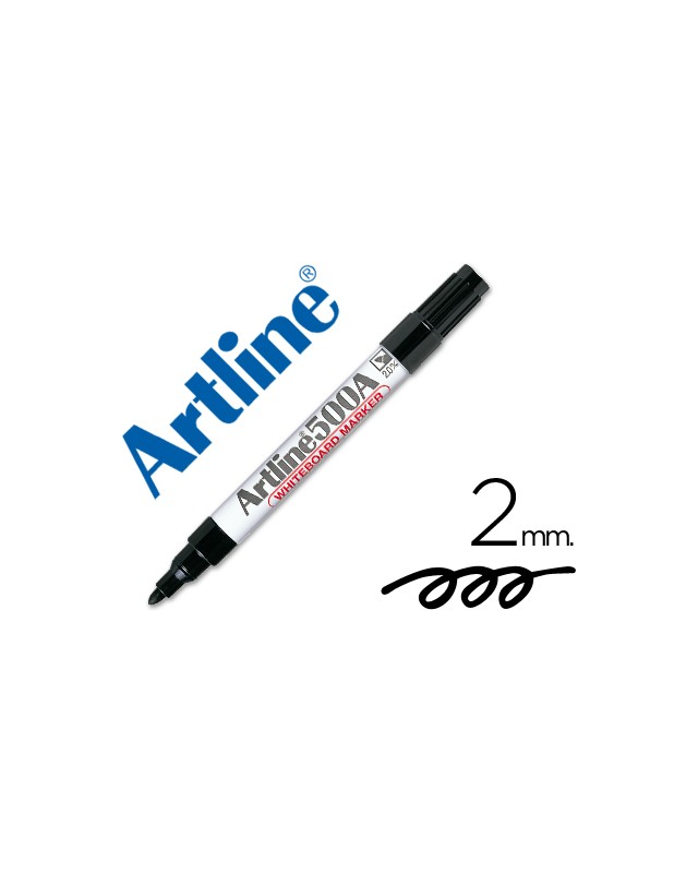 Rotulador artline pizarra ek-500 negro punta redonda 2 mm recargable