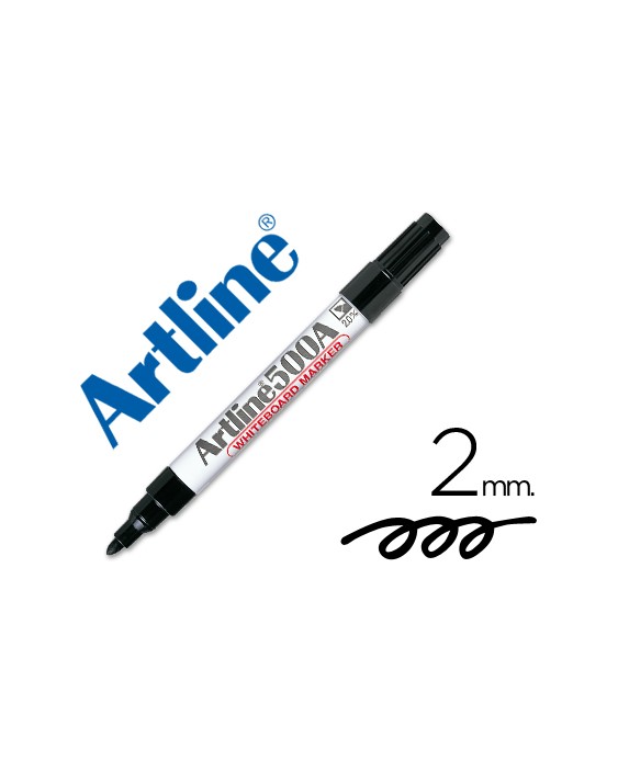 Rotulador artline pizarra ek-500 negro punta redonda 2 mm recargable