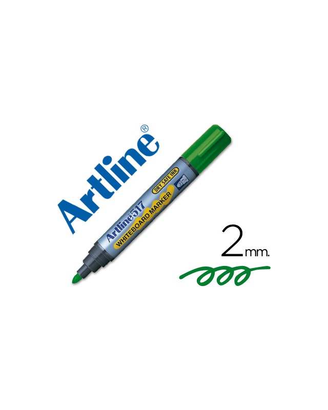Rotulador artline pizarra ek-517 verde punta redonda 2 mm tinta de bajo olor