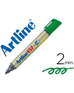 Rotulador artline pizarra ek-157 verde punta redonda 2 mm