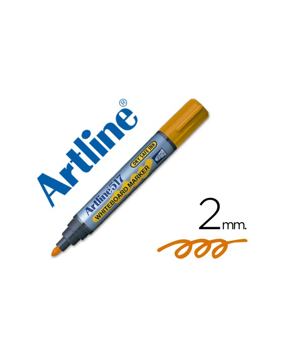 Rotulador artline pizarra ek-517 naranja punta redonda 2 mm tinta de bajo olor