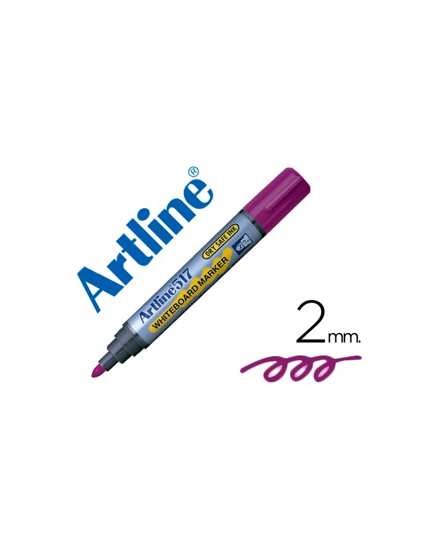 Rotulador artline pizarra ek-517 violeta punta redonda 2 mm tinta de bajo olor