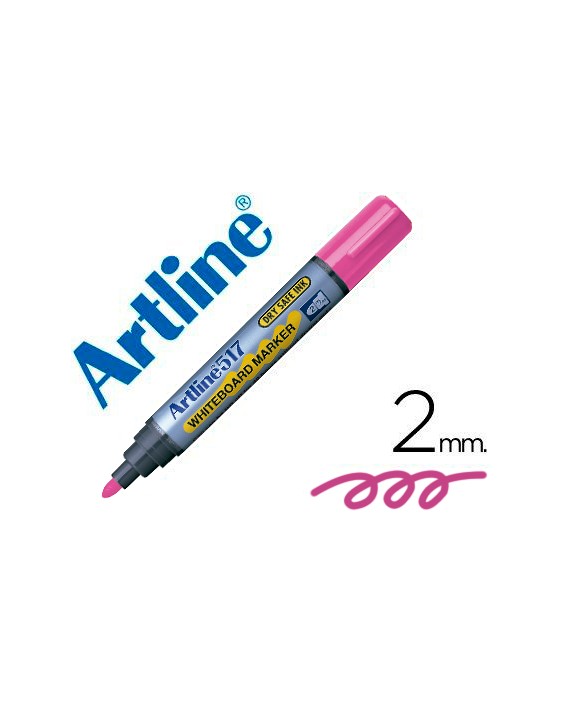 Rotulador artline pizarra ek-517 rosa punta redonda 2 mm tinta de bajo olor