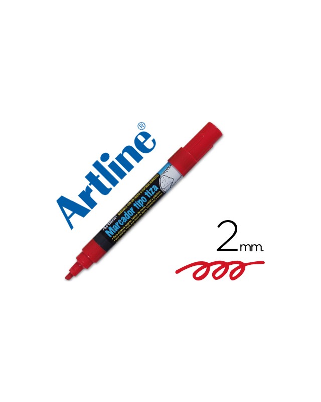 Rotulador artline pizarra verde negra epw-4-ro color rojo bolsa de 4 unidades