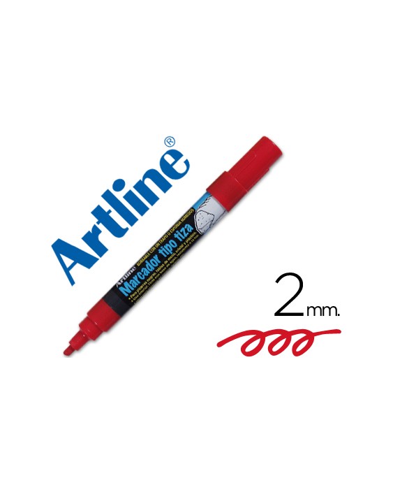 Rotulador artline pizarra verde negra epw-4-ro color rojo bolsa de 4 unidades