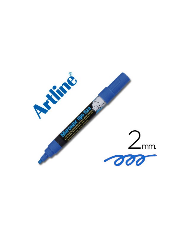 Rotulador artline pizarra verde negra epw-4-az color azul bolsa de 4 unidades