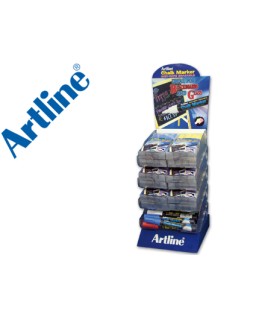 Rotulador artline pizarra verde negra epw-4 expositor de 48 unidades colores surtidos