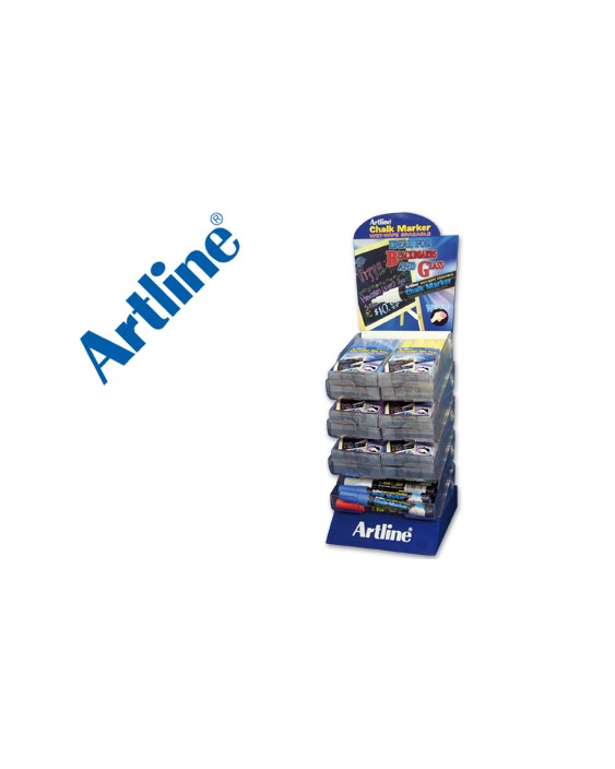 Rotulador artline pizarra verde negra epw-4 expositor de 48 unidades colores surtidos