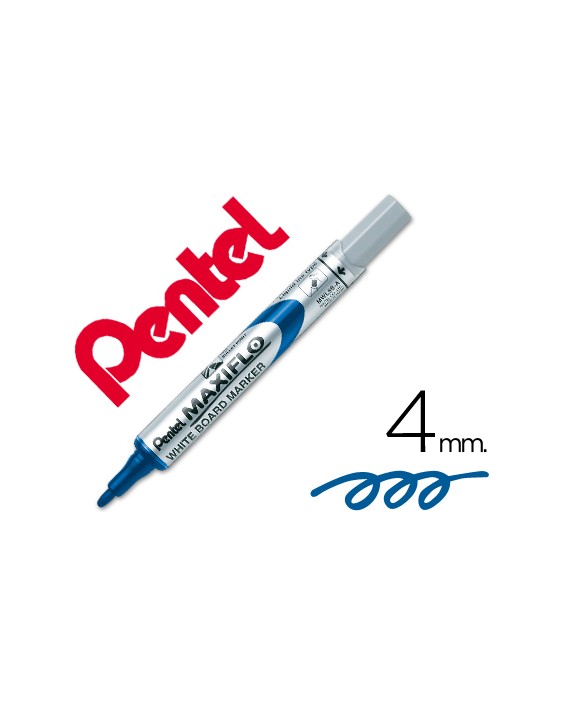 Rotulador maxiflo pentel para pizarra blanca color azul