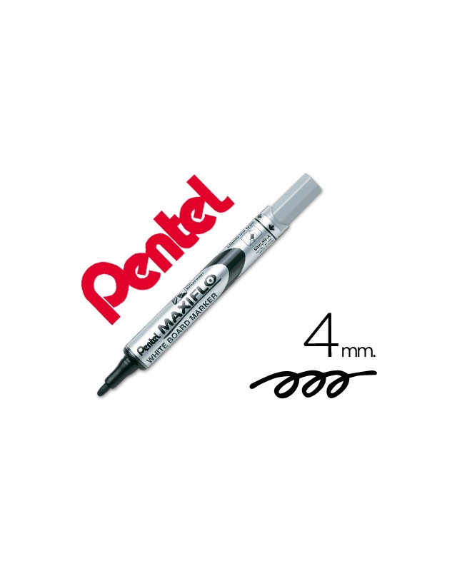 Rotulador maxiflo pentel para pizarra blanca color negro