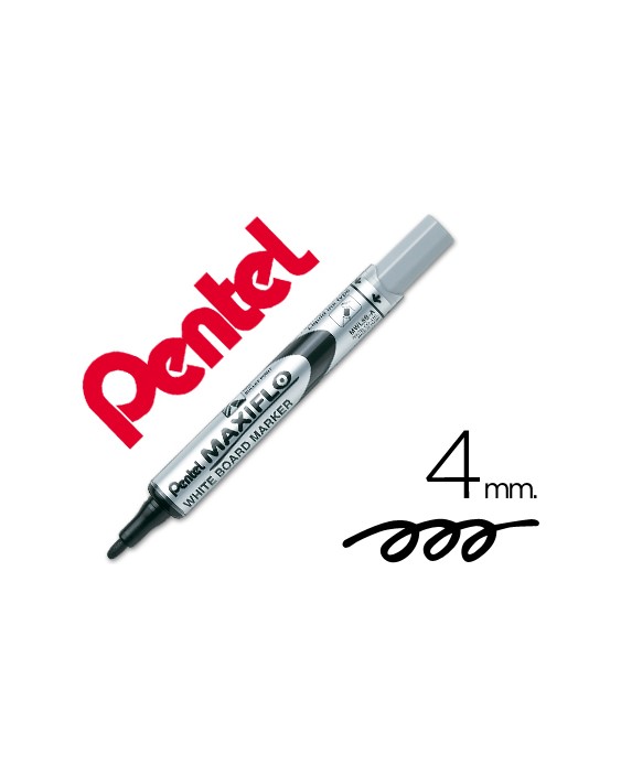 Rotulador maxiflo pentel para pizarra blanca color negro