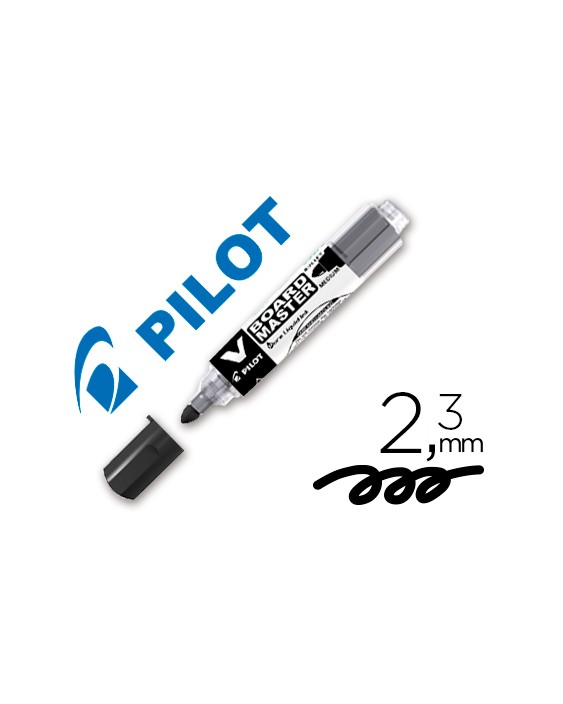 Rotulador pilot v board master para pizarra blanca negro tinta liquida trazo 2,3mm