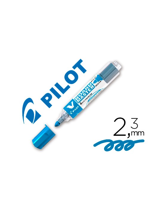 Rotulador pilot v board master para pizarra blanca azul tinta liquida trazo 2,3mm