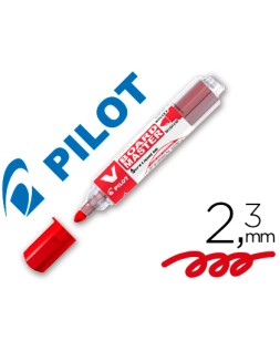 Rotulador pilot v board master para pizarra blanca rojo tinta liquida trazo 2,3mm