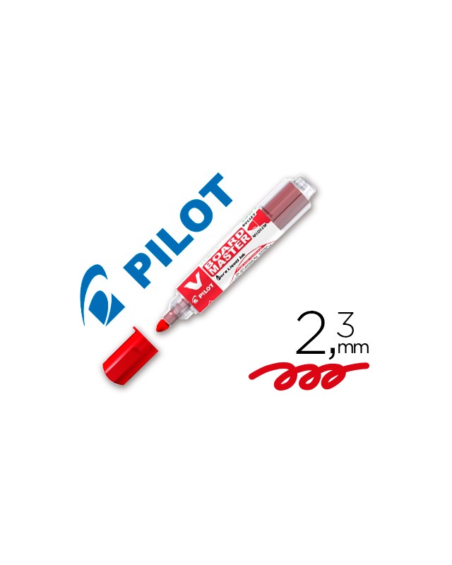 Rotulador pilot v board master para pizarra blanca rojo tinta liquida trazo 2,3mm