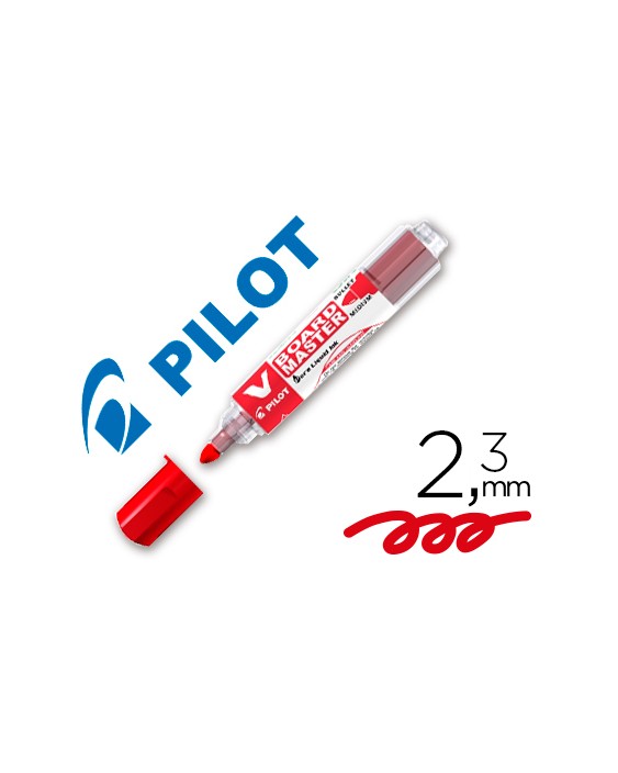 Rotulador pilot v board master para pizarra blanca rojo tinta liquida trazo 2,3mm