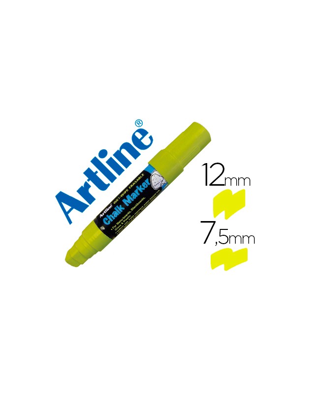 Rotulador artline pizarra verde negra epw-12 mm color amarillo