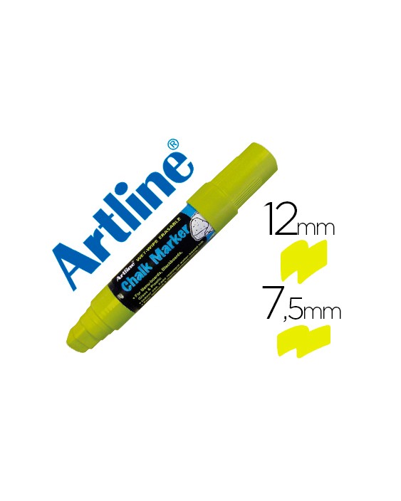 Rotulador artline pizarra verde negra epw-12 mm color amarillo