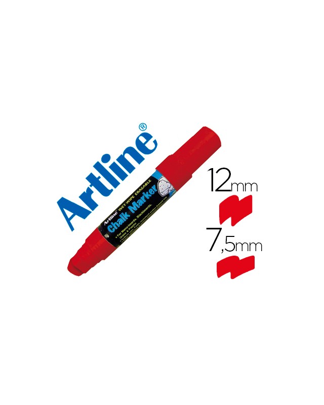 Rotulador artline pizarra verde negra epw-12 mm color rojo
