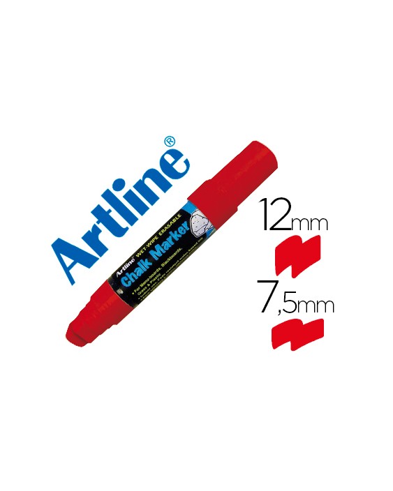 Rotulador artline pizarra verde negra epw-12 mm color rojo