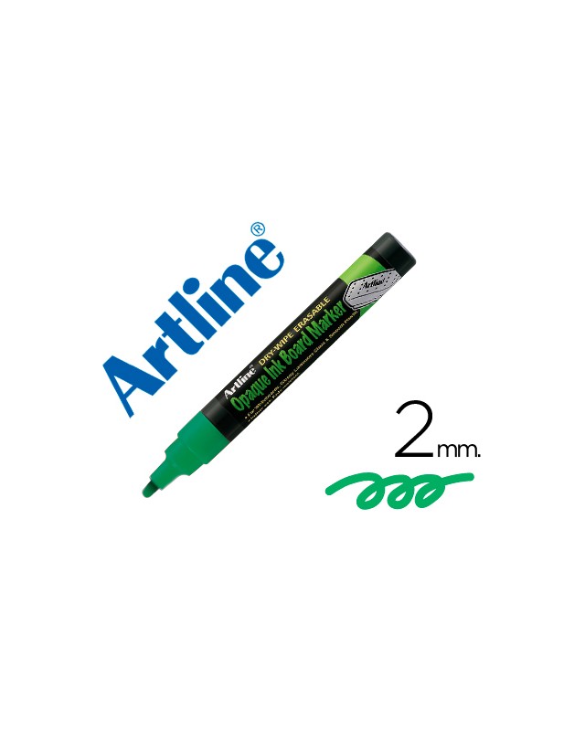 Rotulador artline pizarra verde negra epw-4 ve-gr color verde fluorescente bolsa de 4 unidades