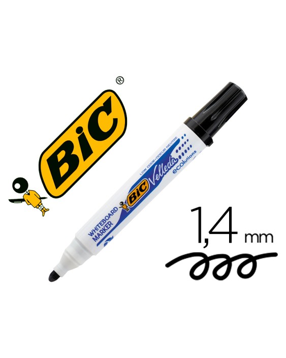 Rotulador bic velleda para pizarra negro punta redonda 1,3 mm