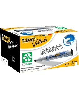 Rotulador bic velleda para pizarra negro punta redonda 1,3 mm