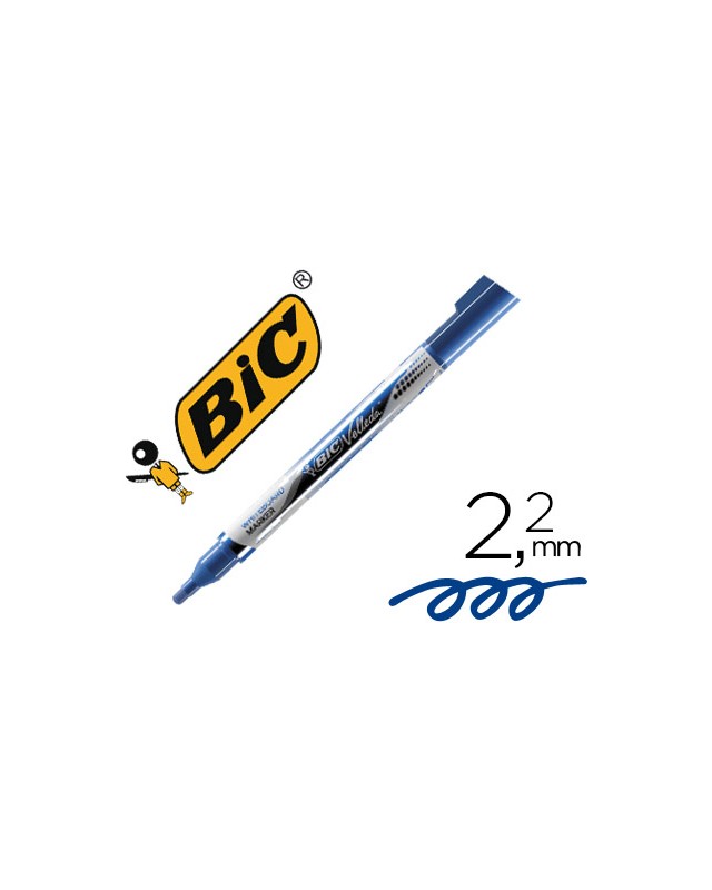Rotulador bic velleda liquid pocket punta redonda 2,2 mm azul