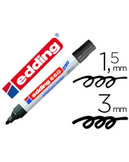Rotulador edding para pizarra blanca 660 color negro punta redonda 1,5-3 mm recargable