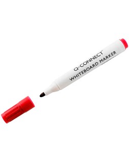 Rotulador q-connect pizarra blanca color rojo punta redonda 3 mm