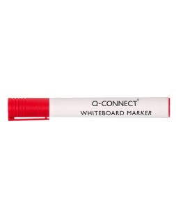 Rotulador q-connect pizarra blanca color rojo punta redonda 3 mm