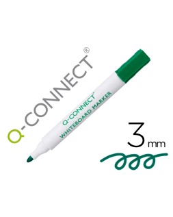 Rotulador q-connect pizarra blanca color verde punta redonda 3 mm